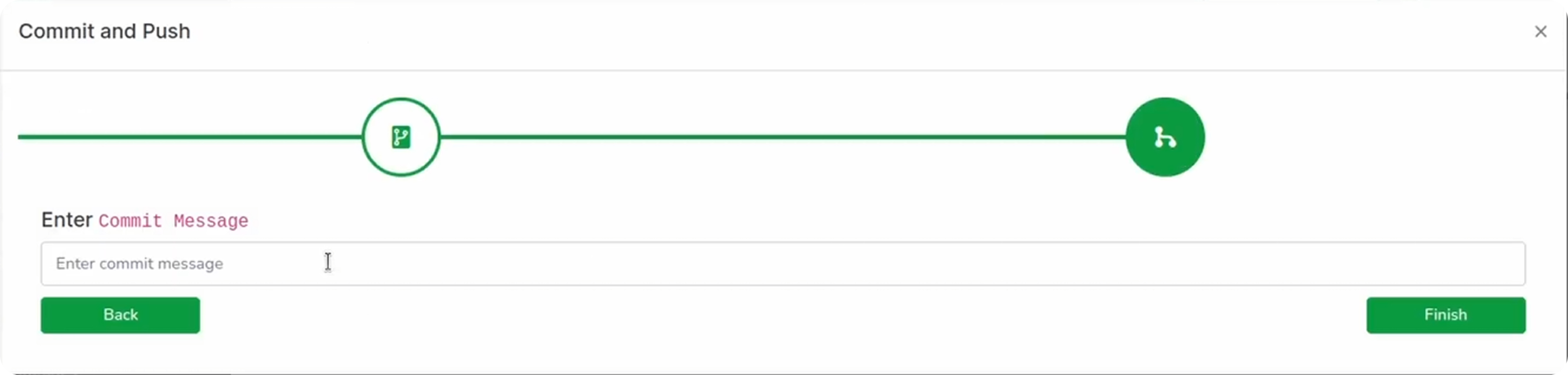 Commit and push interface