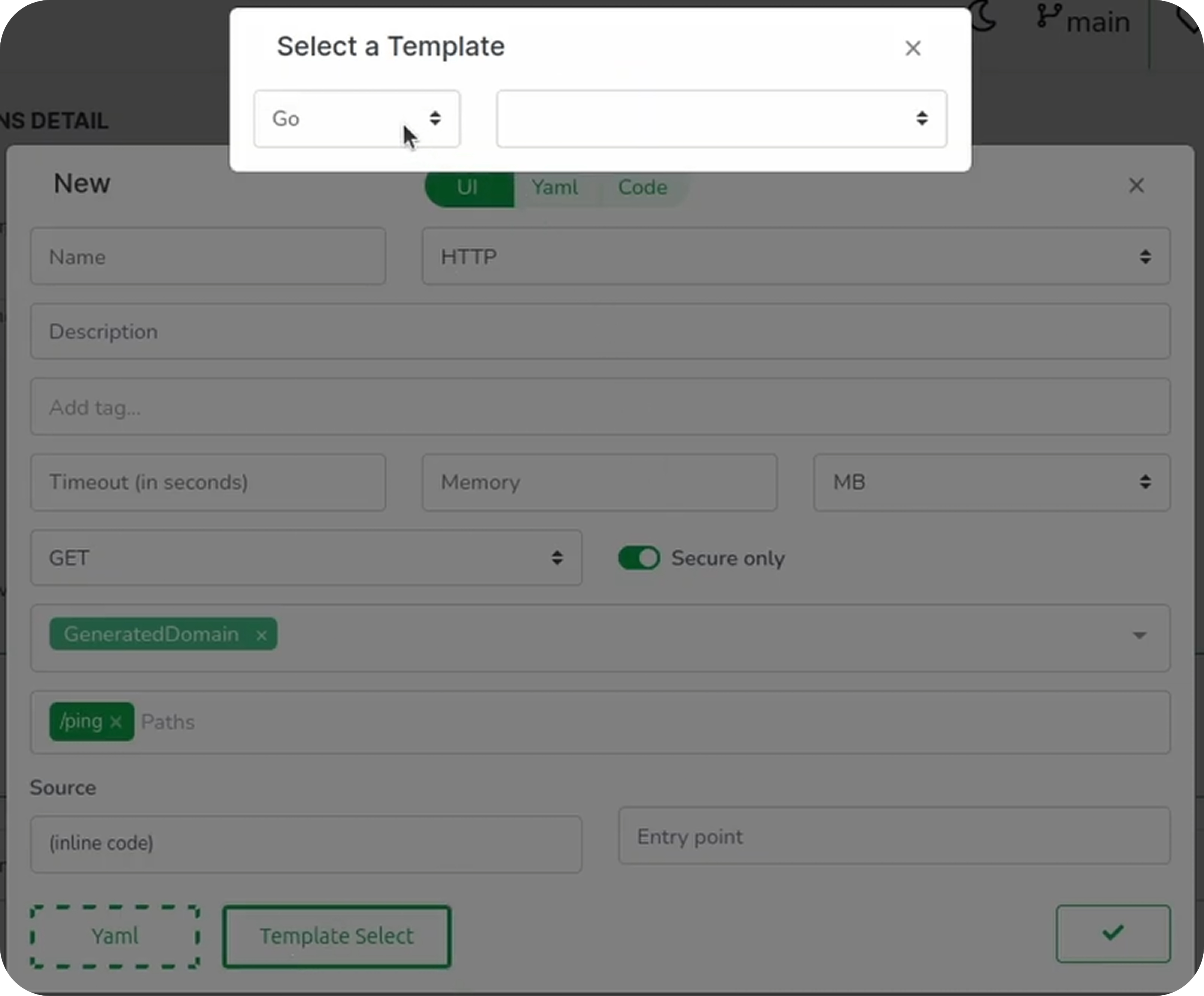 Selecting a function template